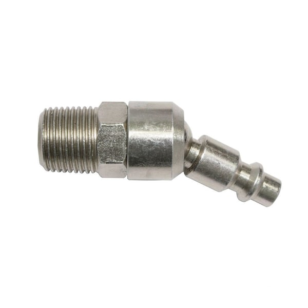 Interstate Pneumatics 1/4 Inch Industrial Steel Swivel Plug x 3/8 Inch Male NPT CPHS461 - main